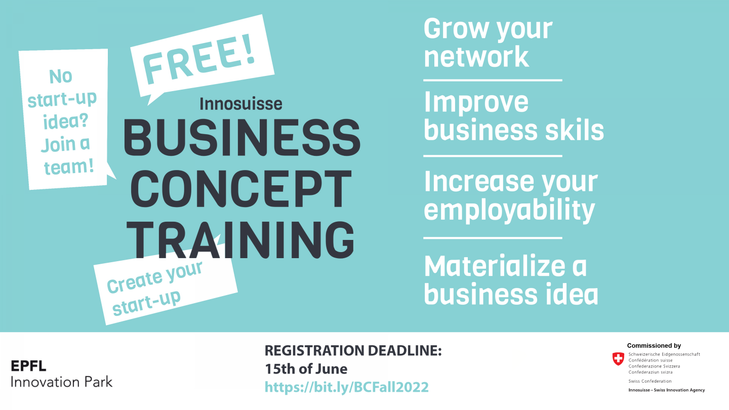 Innosuisse Business Training poster