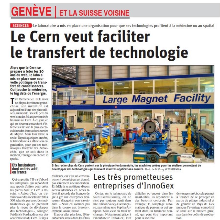 Le CERN veut faciliter le transfert de technologie | Le Dauphiné Libéré